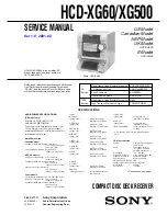 Preview for 1 page of Sony HCD-XG500 - Bookshelf System Service Manual