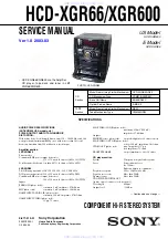 Sony HCD-XGR600 - System Components Service Manual preview