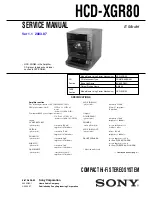 Sony HCD-XGR80 Service Manual предпросмотр