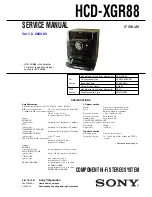 Preview for 1 page of Sony HCD-XGR88 Service Manual