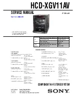 Preview for 1 page of Sony HCD-XGV11AV Service Manual