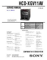 Предварительный просмотр 1 страницы Sony HCD-XGV11AV Service Manual