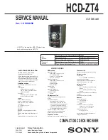 Preview for 1 page of Sony HCD-ZT4 Service Manual