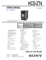 Sony HCD-ZT4 Service Manual предпросмотр