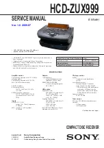 Sony HCD-ZUX999 Service Manual предпросмотр