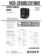 Предварительный просмотр 1 страницы Sony HCD-ZX100D Service Manual