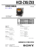 Sony HCD-ZX6 - Cd/receiver Component For Compact Hi-fi Stereo System Service Manual preview