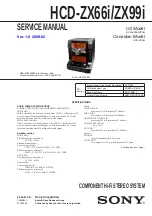 Sony HCD-ZX66I - Cd/receiver Component For Compact Hi-fi Stereo System Service Manual preview