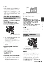 Preview for 25 page of Sony HD1000N Operating Manual