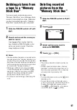 Preview for 67 page of Sony HD1000N Operating Manual