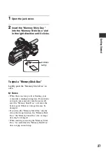 Preview for 27 page of Sony HD1000P Operating Manual