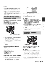 Preview for 31 page of Sony HD1000P Operating Manual