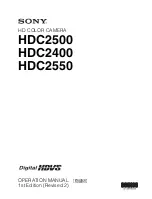 Sony HDC-1700 Series Operation Manual preview