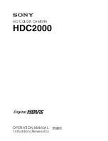 Sony HDC-2000 Operation Manual предпросмотр