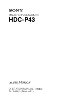 Предварительный просмотр 1 страницы Sony HDC-P43 Operation Manual