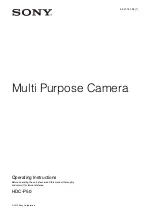 Предварительный просмотр 1 страницы Sony HDC-P50 Operating Instructions Manual