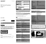 Sony HDC2580 Operation Manual preview