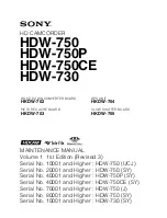 Sony HDCAM HDW-730 Maintenance Manual предпросмотр