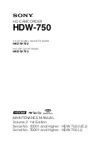 Sony HDCAM HDW-750 Maintenance Manual preview