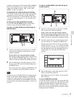 Предварительный просмотр 73 страницы Sony HDCAM-SR SRW5100 Operation Manual