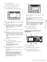 Предварительный просмотр 43 страницы Sony HDCAM-SR SRW5800 Operation Manual