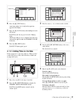 Предварительный просмотр 49 страницы Sony HDCAM-SR SRW5800 Operation Manual