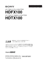 Sony HDFX100 User Manual preview