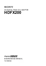 Sony HDFX200 Maintenance Manual предпросмотр