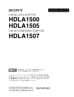 Sony HDLA1500 Operation Manual предпросмотр