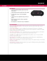 Preview for 1 page of Sony HDMI VPL-BW5 Specification Sheet