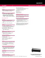 Preview for 2 page of Sony HDMI VPL-BW5 Specification Sheet