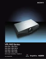 Sony HDMI VPL-FE40 Brochure & Specs предпросмотр