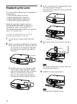 Предварительный просмотр 12 страницы Sony HDMI VPL-FE40 Installation Manual