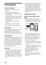 Preview for 40 page of Sony HDPS-M1 Operating Instructions Manual