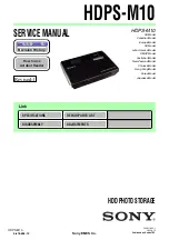 Preview for 1 page of Sony HDPS-M10 - Data Storage Wallet Service Manual