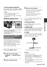 Preview for 41 page of Sony HDR-AX2000 - Avchd Flash Media Handycam Camcorder Operating Manual