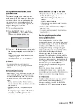 Preview for 103 page of Sony HDR-AX2000 - Avchd Flash Media Handycam Camcorder Operating Manual