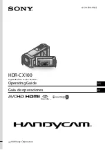 Sony HDR-CX100/B Operating Manual preview