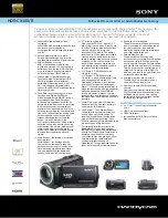 Sony HDR-CX100/B Specifications preview