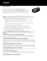 Preview for 1 page of Sony HDR-CX190/B Specifications