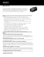 Preview for 1 page of Sony HDR-CX210/B Specifications