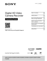 Sony HDR-CX320 Operating Manual preview