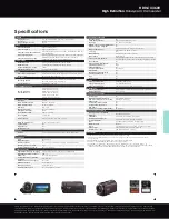 Preview for 2 page of Sony HDR-CX360V Specifications