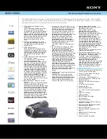 Sony HDR-CX500V Specifications preview