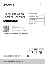 Preview for 1 page of Sony HDR-CX620 Operating Manual