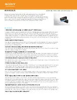 Preview for 1 page of Sony HDR-PJ230 Specifications