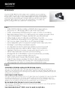 Предварительный просмотр 1 страницы Sony HDR-PJ260V "Handycam Specifications