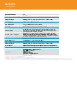 Preview for 5 page of Sony HDR-PJ380 "Handycam Specifications