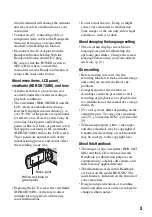 Preview for 3 page of Sony HDR-SR5/C Operating Instructions Manual