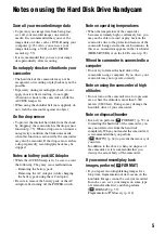 Preview for 5 page of Sony HDR-SR5/C Operating Instructions Manual